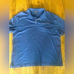 Banana Republic Luxe Touch Performance Polo Navy Blue Size XL 100% Cotton